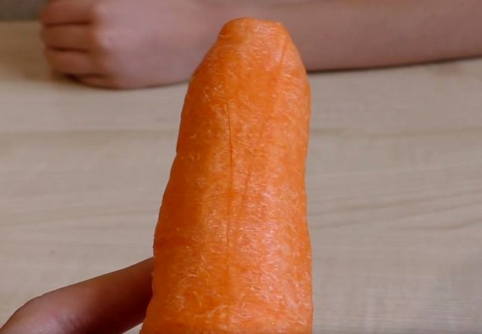 зайчик из морковки